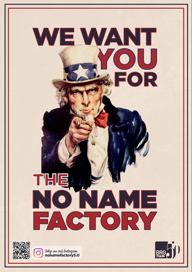 WE WANT YOU FOR THE NO NAME FACTORY!
